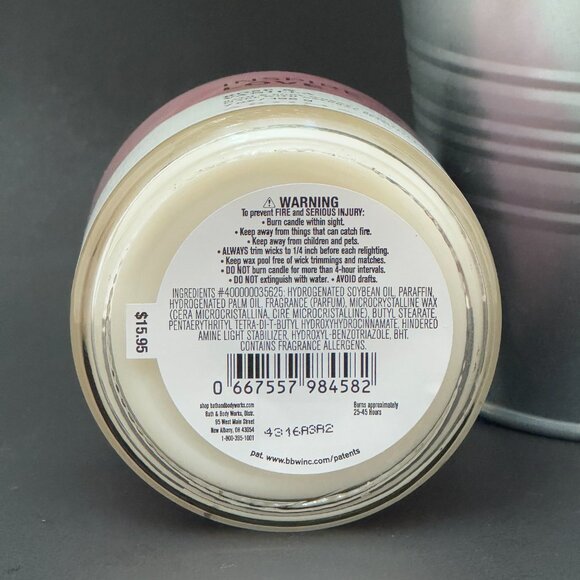 BBW Inspire Love Rose & Vanilla Bath & Body Works Single Wick Candle - Picture 9 of 10